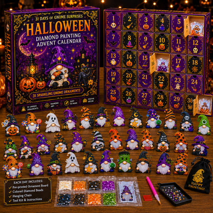✨ 31 Days of Gnome Surprises Halloween Diamond Painting Advent Calendar