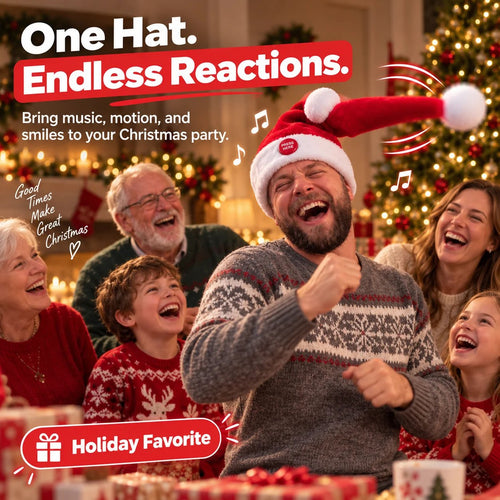 🎅 🤣🎅 🤣 Singing & Dancing Santa Hat — Animated Christmas Party Hat