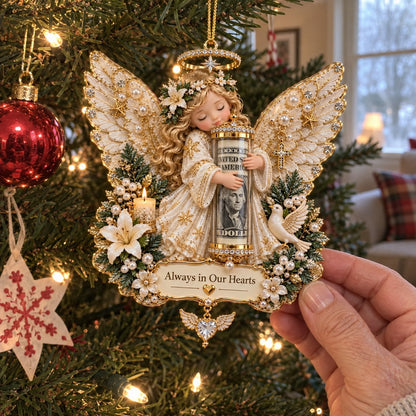 ⏰ LAST DAY SALE 50% OFF! 👼💵 3D Angel Christmas Cash Gift Ornament – Holiday Money Holder Keepsake ✨