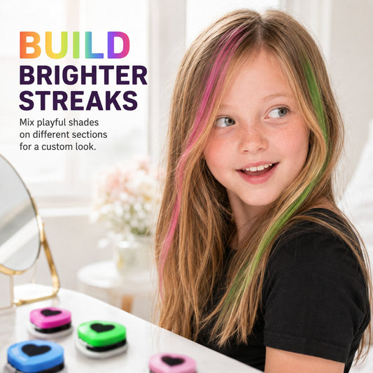 🎉🌈 12-Color Temporary Hair Chalk Applicator Set
