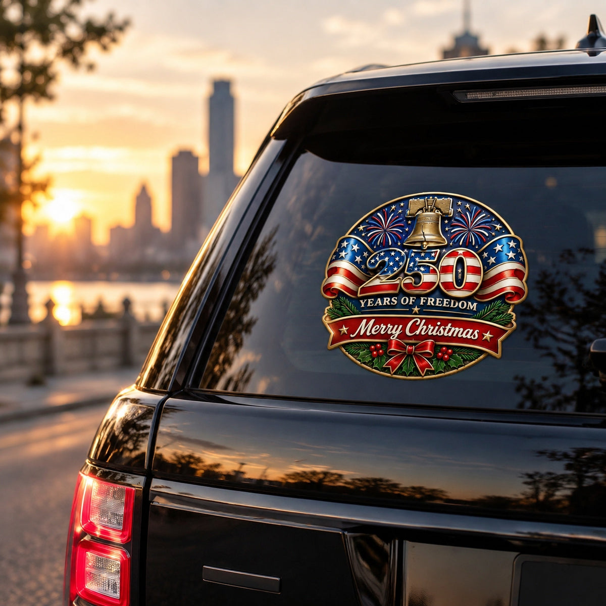 🔥Last Day 50% OFF -Christmas & 250th Anniversary Metal Car Decal