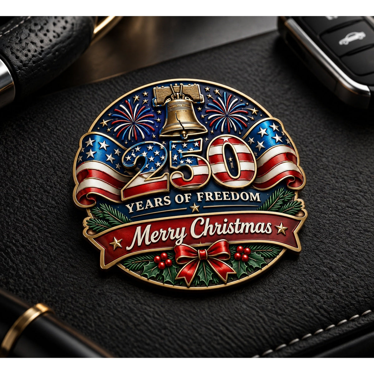 🔥Last Day 50% OFF -Christmas & 250th Anniversary Metal Car Decal