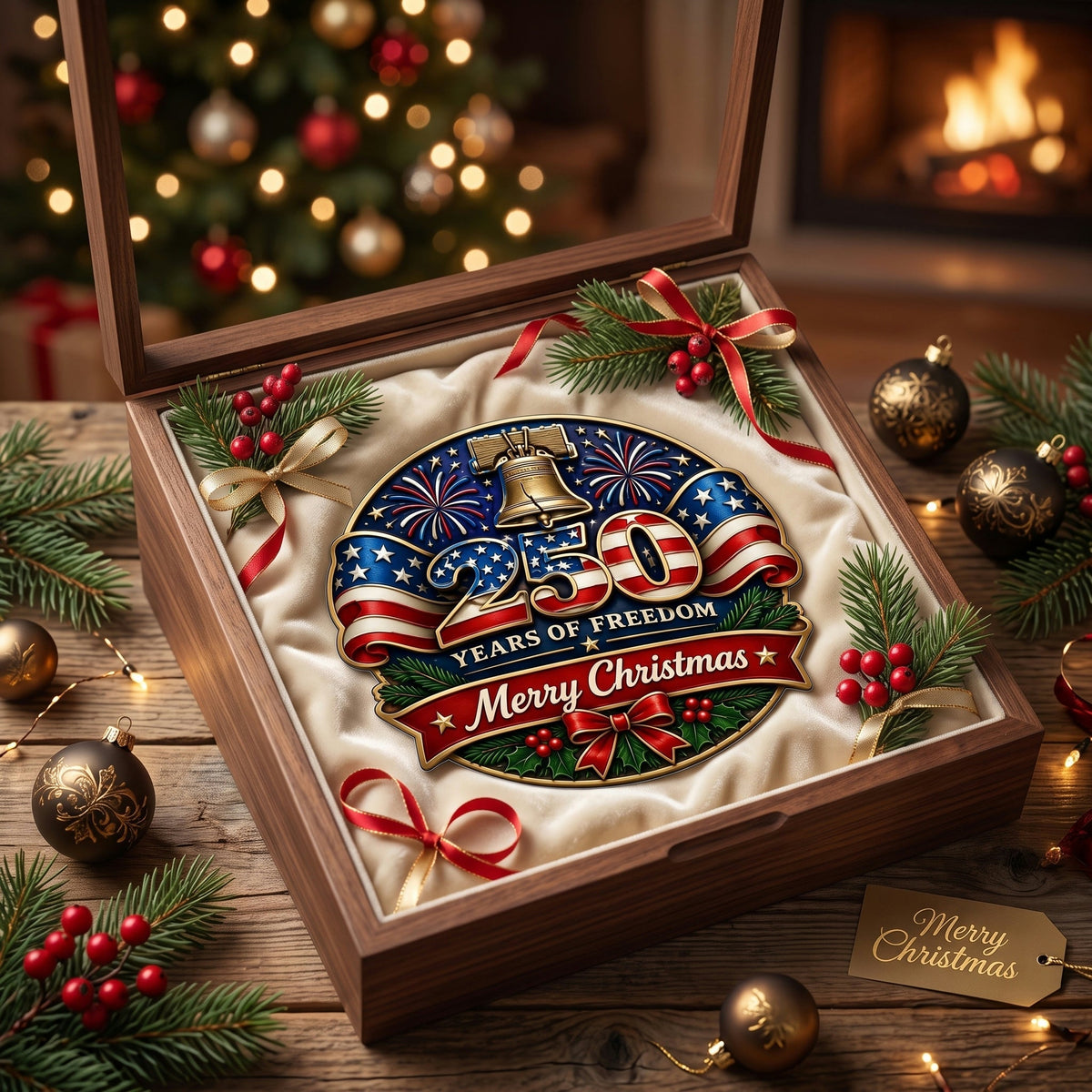 🔥Last Day 50% OFF -Christmas & 250th Anniversary Metal Car Decal