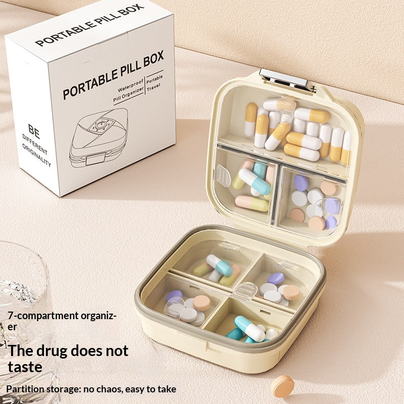 ✨7-Day Double Layer Moisture-Proof Travel Pill Box, Portable Weekly Pocket Medicine Organizer