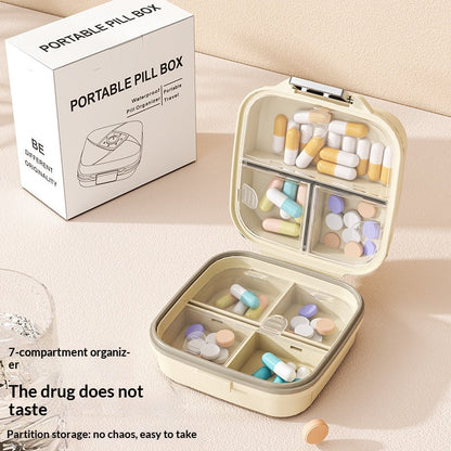 ✨7-Day Double Layer Moisture-Proof Travel Pill Box, Portable Weekly Pocket Medicine Organizer