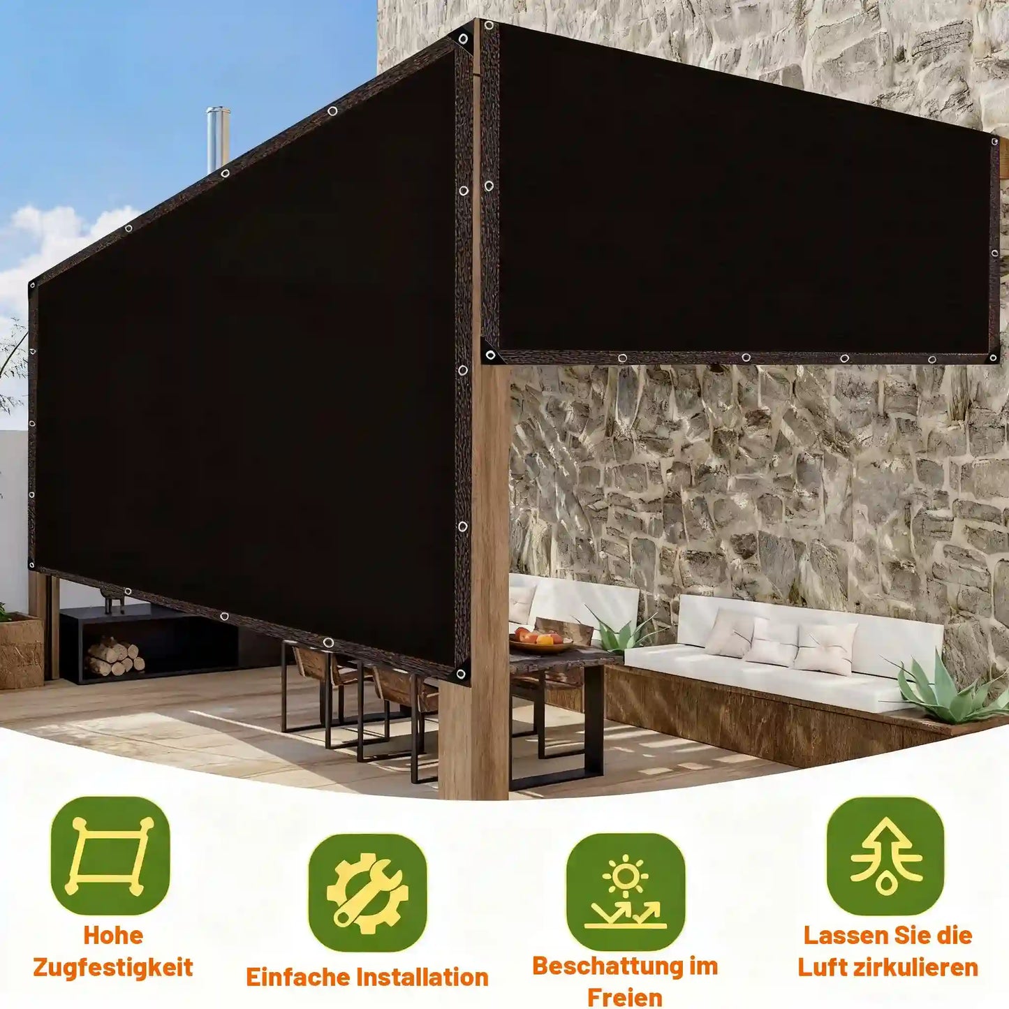 🐻⏰Last day Promotion 🔥Heavy Duty Sunblock Shade Cloth