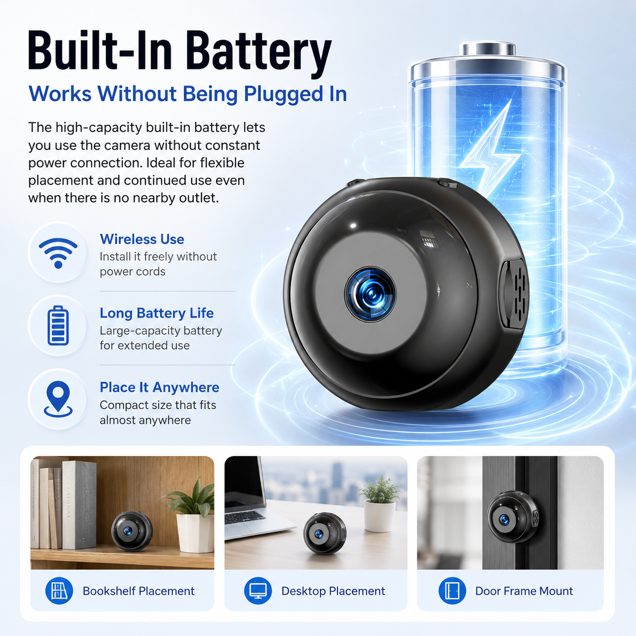 ✨LAST DAY 51%OFF✨[2026 Upgraded ultra-invisible] No-plug camera