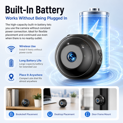 ✨LAST DAY 51%OFF✨[2026 Upgraded ultra-invisible] No-plug camera