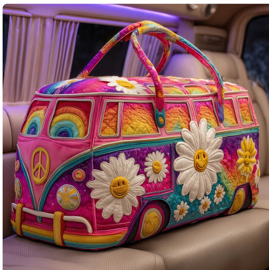 🔥LAST DAY 50% OFF✨Unisex Boho Quilted Weekender Travel Bag, Lightweight & Comfortable, Hippie Design