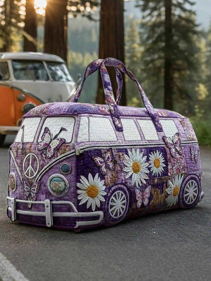 🔥LAST DAY 50% OFF✨Unisex Boho Quilted Weekender Travel Bag, Lightweight & Comfortable, Hippie Design