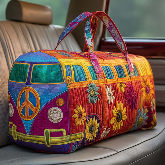 🔥LAST DAY 50% OFF✨Unisex Boho Quilted Weekender Travel Bag, Lightweight & Comfortable, Hippie Design