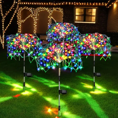 (🔥Summer Hot Sale 50% Off ) 🎁Waterproof Solar Garden Fireworks Lamp