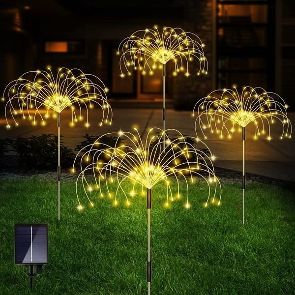 (🔥Summer Hot Sale 50% Off ) 🎁Waterproof Solar Garden Fireworks Lamp