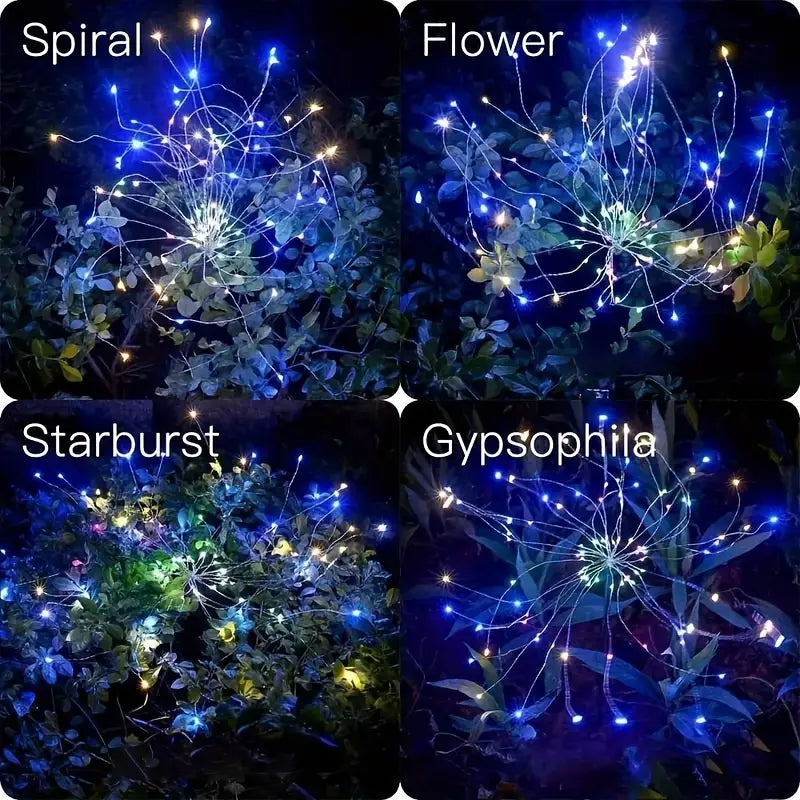 (🔥Summer Hot Sale 50% Off ) 🎁Waterproof Solar Garden Fireworks Lamp