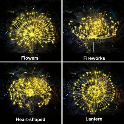 (🔥Summer Hot Sale 50% Off ) 🎁Waterproof Solar Garden Fireworks Lamp