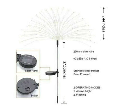 (🔥Summer Hot Sale 50% Off ) 🎁Waterproof Solar Garden Fireworks Lamp
