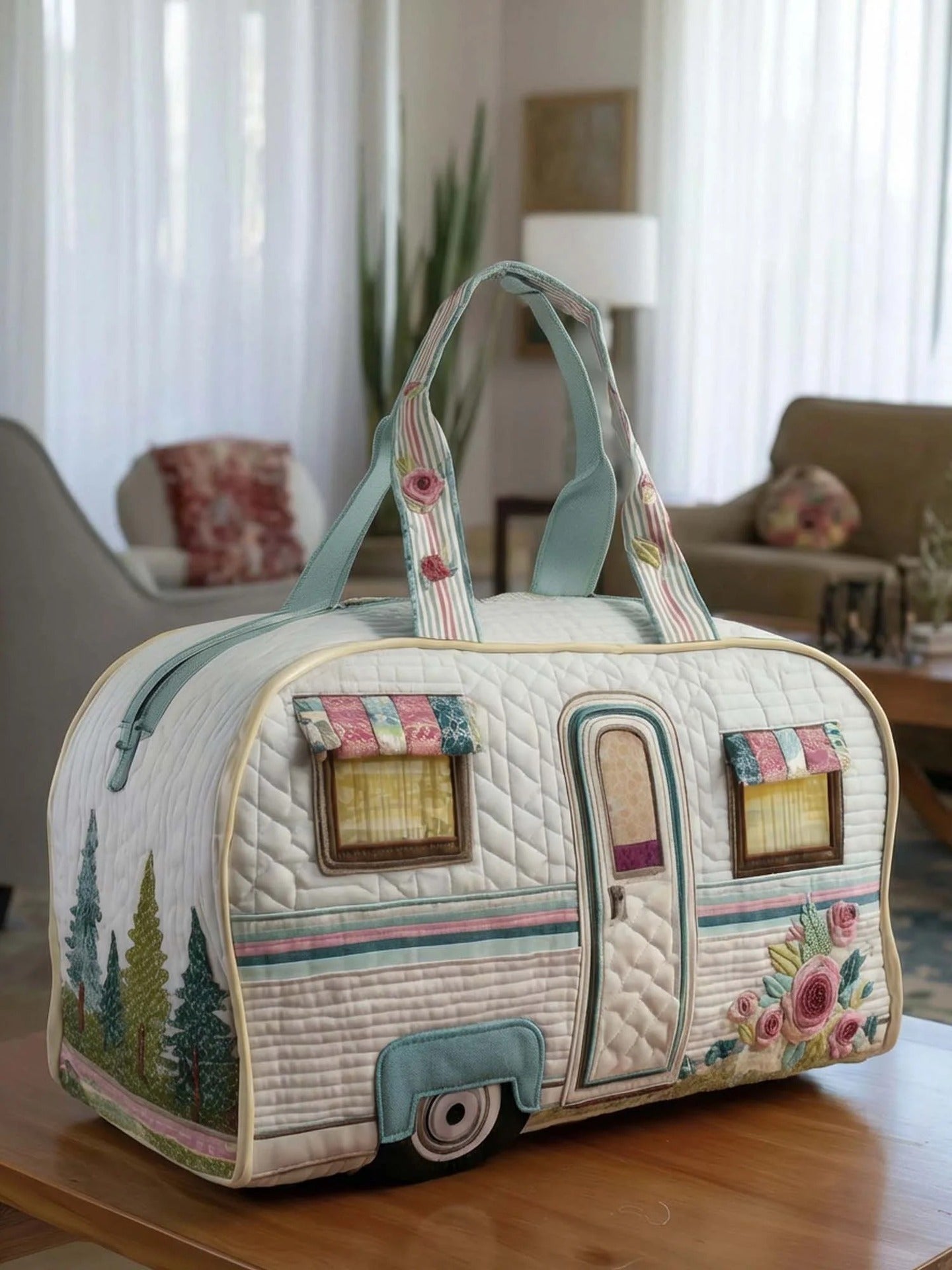 🔥LAST DAY 50% OFF✨Unisex Boho Quilted Weekender Travel Bag, Lightweight & Comfortable, Hippie Design