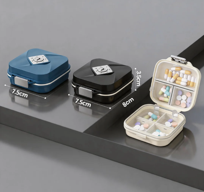 ✨7-Day Double Layer Moisture-Proof Travel Pill Box, Portable Weekly Pocket Medicine Organizer