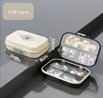 ✨7-Day Double Layer Moisture-Proof Travel Pill Box, Portable Weekly Pocket Medicine Organizer