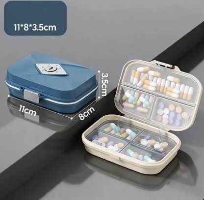 ✨7-Day Double Layer Moisture-Proof Travel Pill Box, Portable Weekly Pocket Medicine Organizer