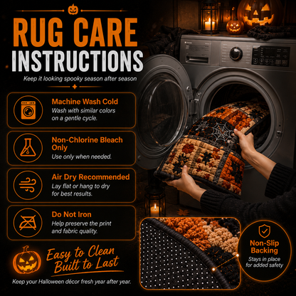 3D Haunted Vortex Round Halloween Rug