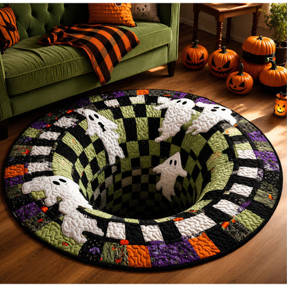 3D Haunted Vortex Round Halloween Rug
