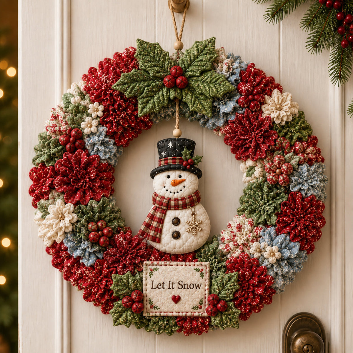 🔥Last Day 50% OFF🎄 3D Fabric Poke Wreath DIY Kit