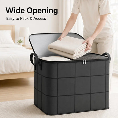 ✨ Large Capacity Storage Bin Zippered Clothes Organizer Moving Bag 🏠