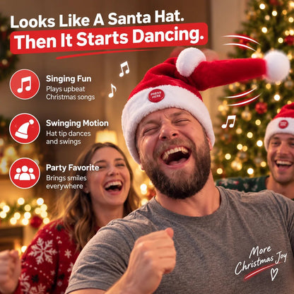 🎅 🤣🎅 🤣 Singing & Dancing Santa Hat — Animated Christmas Party Hat