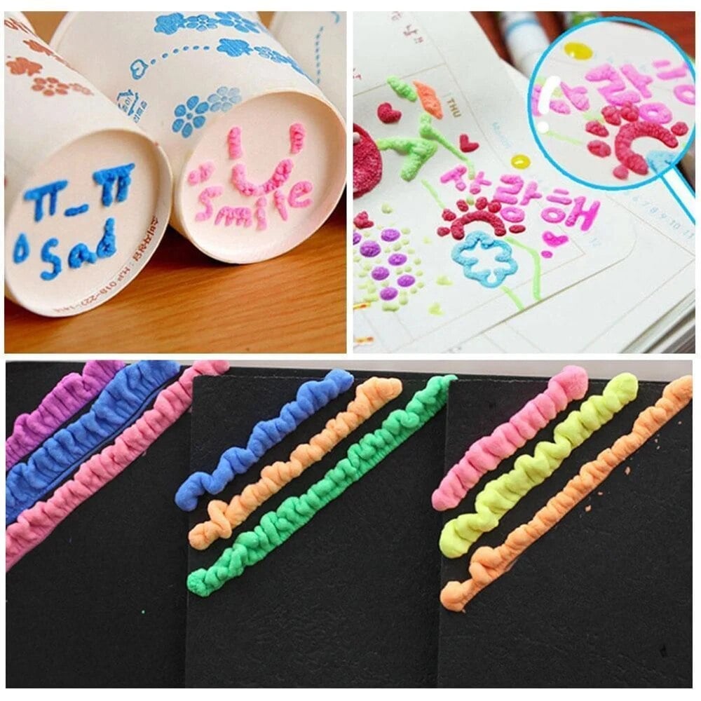 ✨🎁Magic Pen – Draw 3D with one stroke!🎄 DIY Bubble Popcorn Drawing Pens🔥