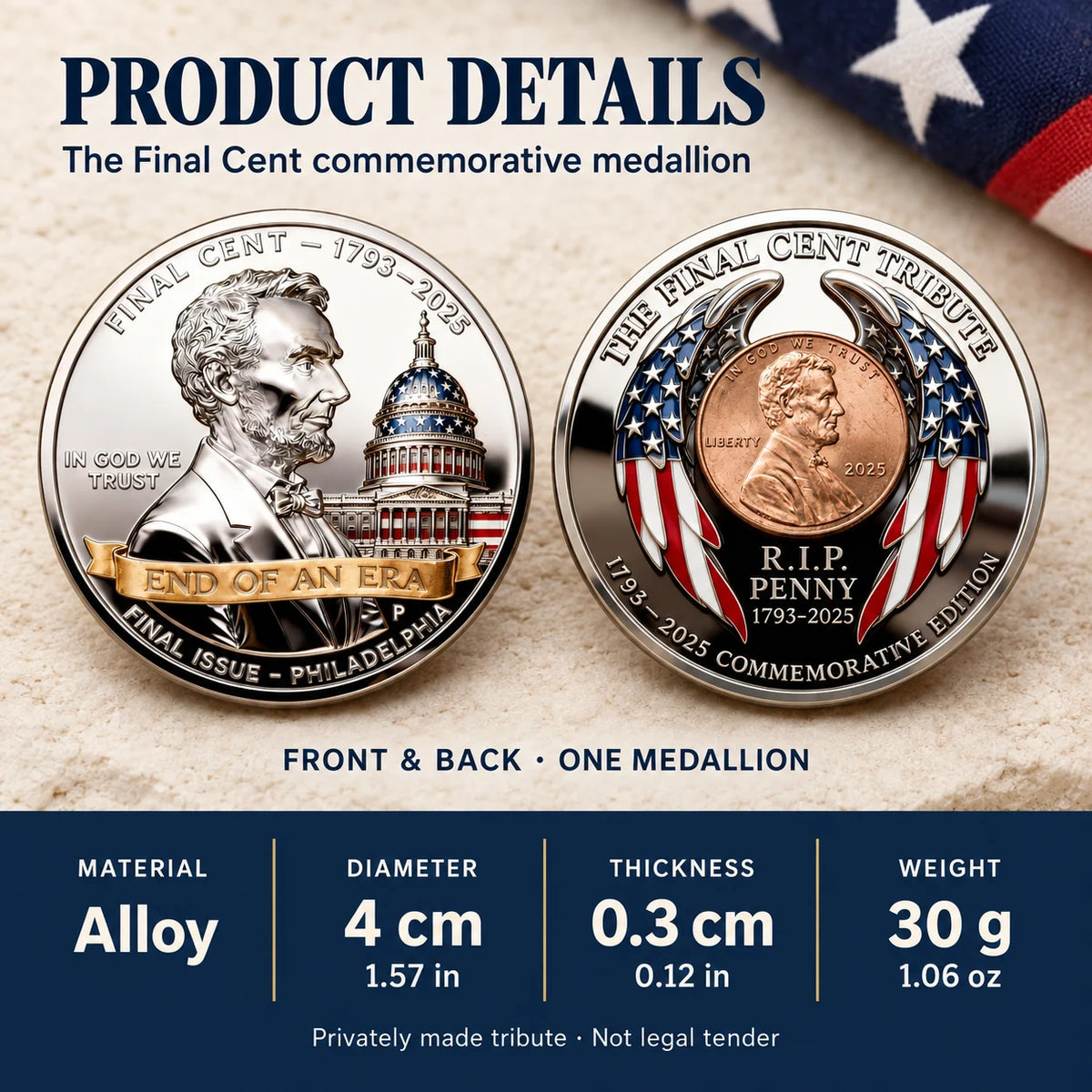🔥LAST DAY 50% OFF🔥 - THE FINAL CENT 1793–2025 · END OF AN ERA