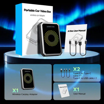 3-in-1 Wireless CarPlay Adapter – Stream In-Car Entertainment Anywhere
