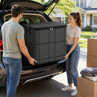 ✨ Large Capacity Storage Bin Zippered Clothes Organizer Moving Bag 🏠