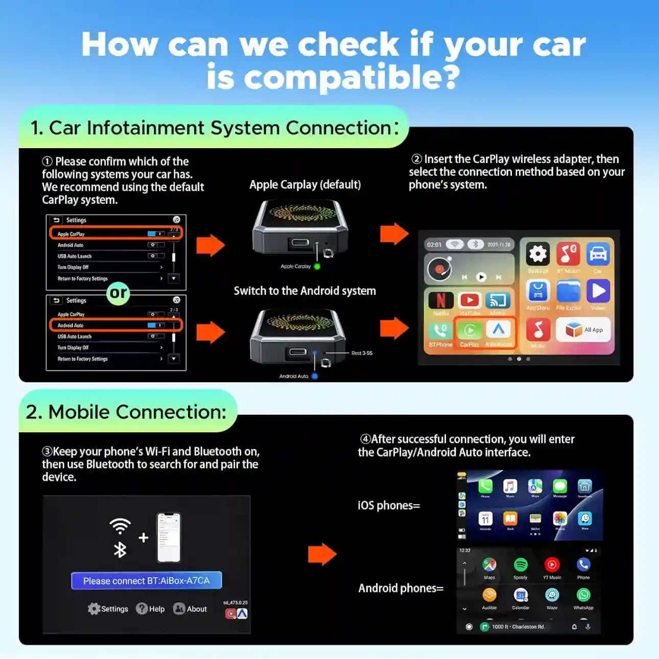 3-in-1 Wireless CarPlay Adapter – Stream In-Car Entertainment Anywhere