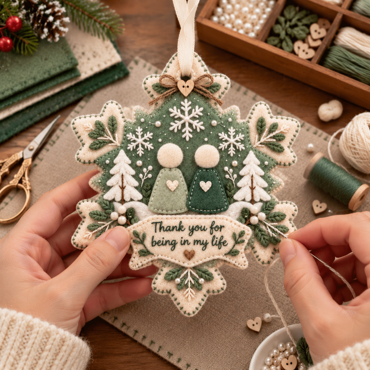 🔥LAST DAY 50% OFF🧶Handcrafted Felt Holiday Ornament