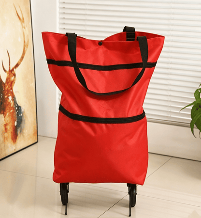 🌱✨ Limited Time 46% OFF✨ Collapsible Rolling Shopping Bag, Portable Foldable Wheeled Grocery Tote Bag Reusable Handbag For Supermarket Market Travel