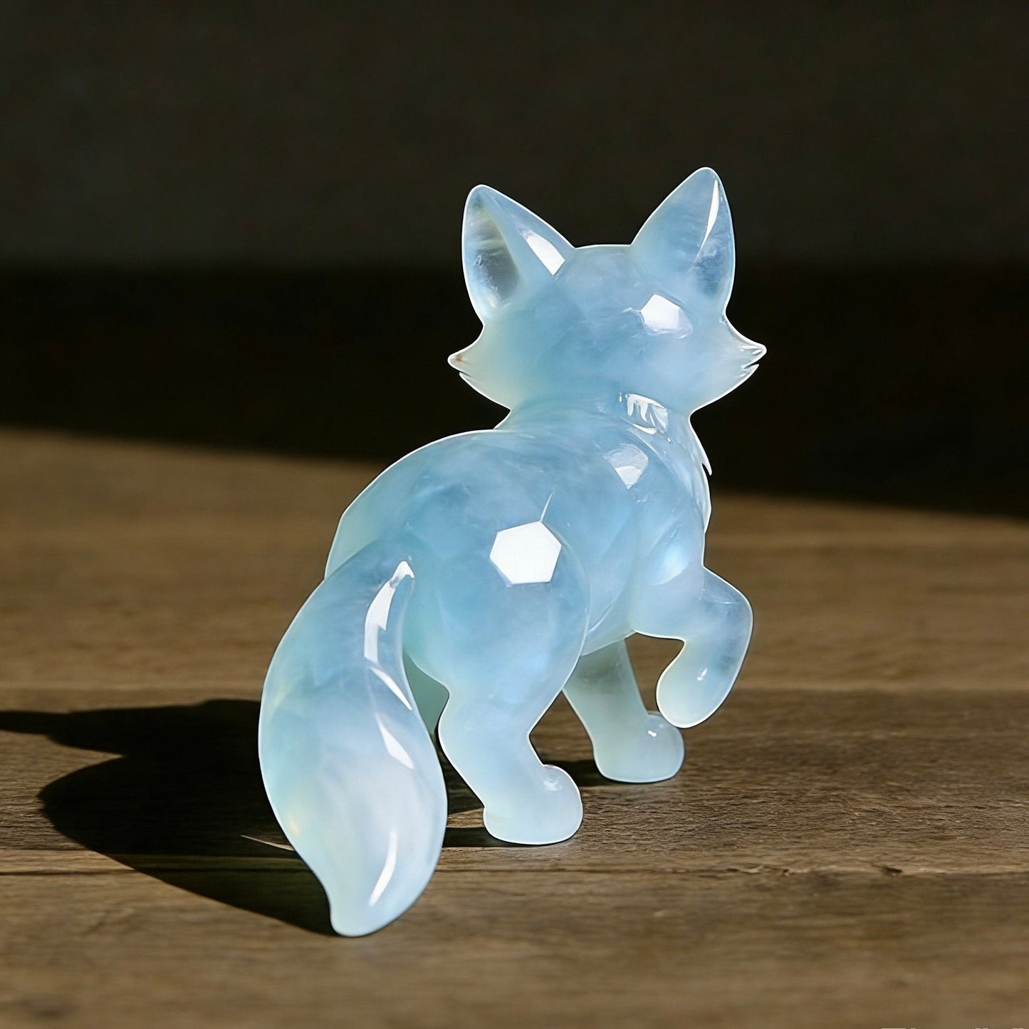 🌙🦊 2026 Valentine’s Talisman · Moonstone-Style Fox Keepsake — Symbol of Gentle Warmth & Sweet Bonds💎