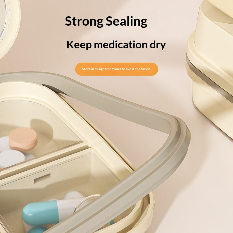 ✨7-Day Double Layer Moisture-Proof Travel Pill Box, Portable Weekly Pocket Medicine Organizer