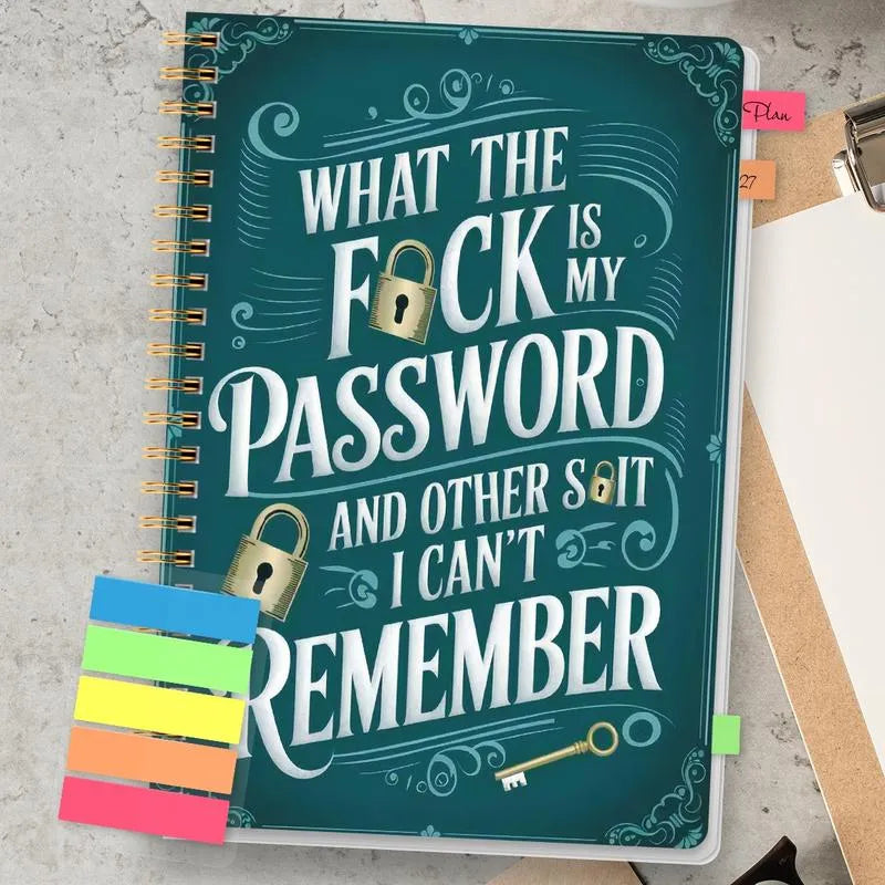 Green Funny Password Notebook