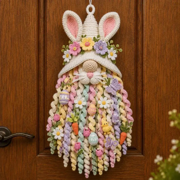 Spring Easter Bunny crochet hanger