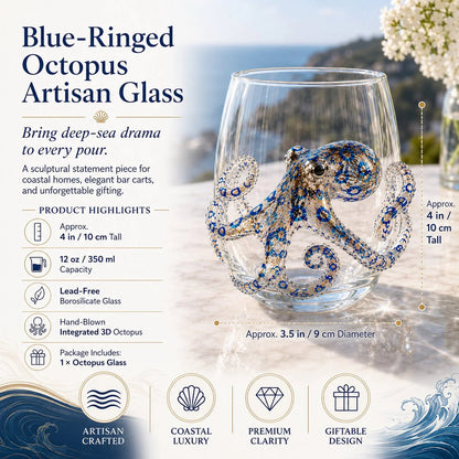 🔥🔥Last day Promotion-🎁The Perfect Beach House Gift🌊3D Ocean Animal Artisan Glassware Collection