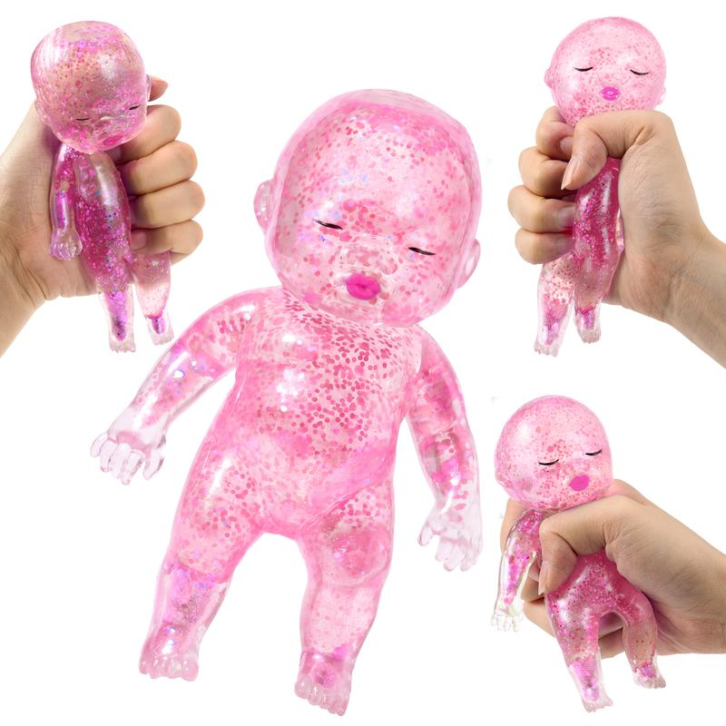 Baby Squishy Glitter Toy - Slow Rising Sensory Fidget Tool, Kids Toys, Desk Fidget Buddy