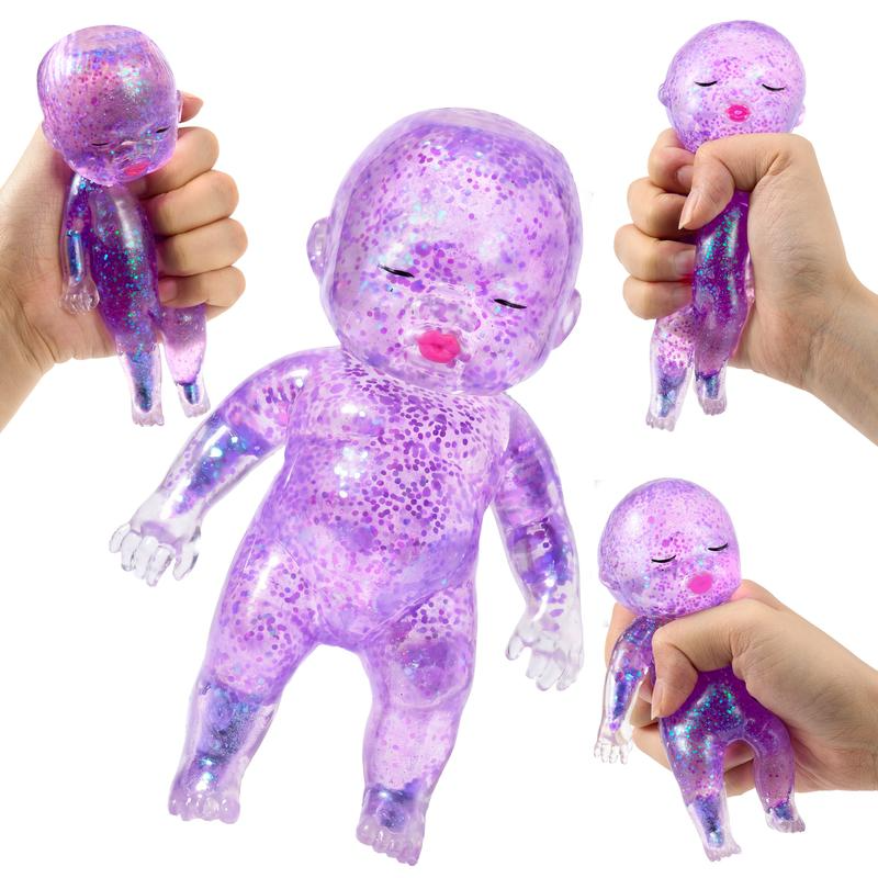 Baby Squishy Glitter Toy - Slow Rising Sensory Fidget Tool, Kids Toys, Desk Fidget Buddy