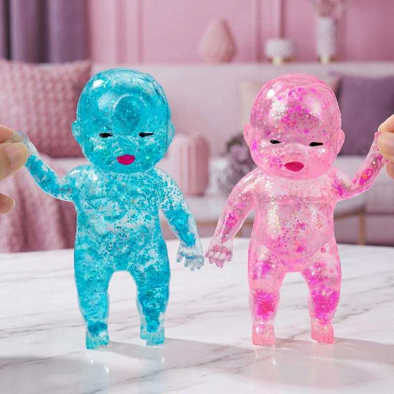 Baby Squishy Glitter Toy - Slow Rising Sensory Fidget Tool, Kids Toys, Desk Fidget Buddy