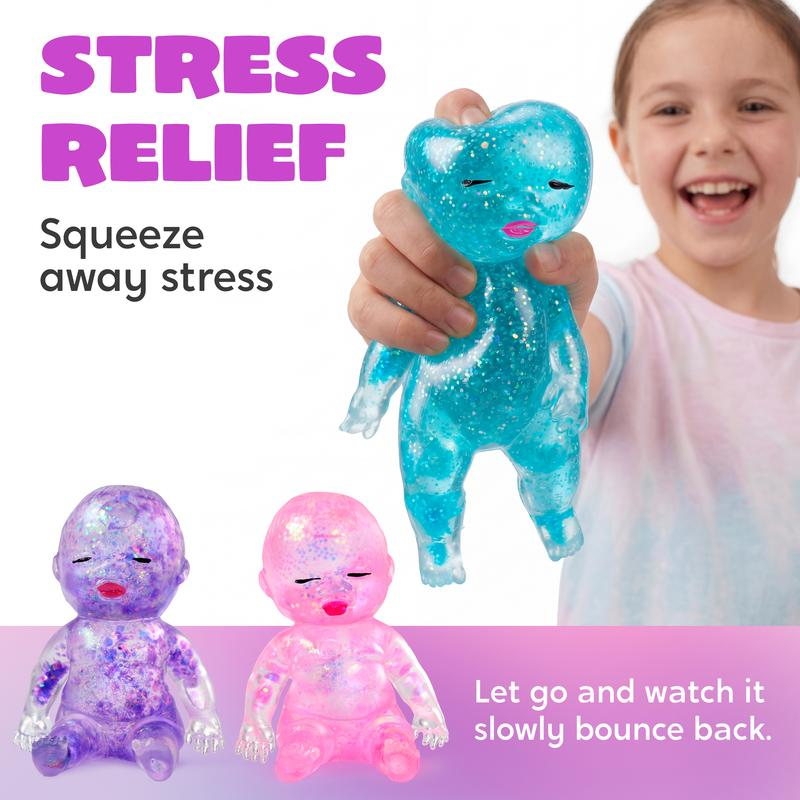 Baby Squishy Glitter Toy - Slow Rising Sensory Fidget Tool, Kids Toys, Desk Fidget Buddy