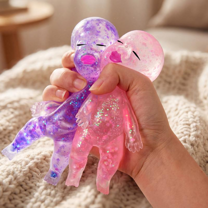Baby Squishy Glitter Toy - Slow Rising Sensory Fidget Tool, Kids Toys, Desk Fidget Buddy