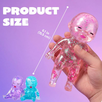 Baby Squishy Glitter Toy - Slow Rising Sensory Fidget Tool, Kids Toys, Desk Fidget Buddy