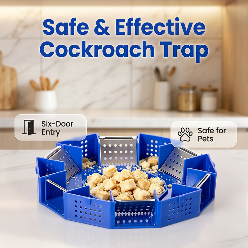 🎉🥳2026 HOT SALE🥳💞50K+ SOLD!🪳🛡️ 50% OFF! Physical Cockroach Trap – Non‑toxic, six‑door design, no chemicals. Transparent cover for easy monitoring. Safe for homes with kids & pets! 🏠✨