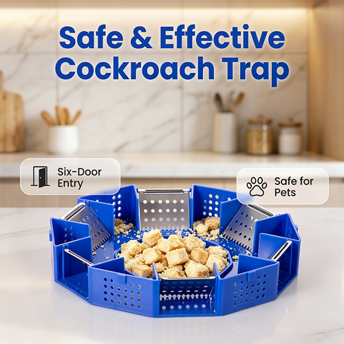 🎉🥳2026 HOT SALE🥳💞50K+ SOLD!🪳🛡️ 50% OFF! Physical Cockroach Trap – Non‑toxic, six‑door design, no chemicals. Transparent cover for easy monitoring. Safe for homes with kids & pets! 🏠✨