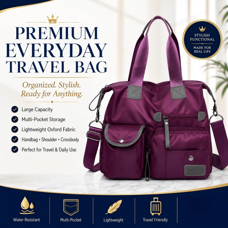 Last Day Discount 62% Off - Waterproof Tote Bag – 3-Way Carry & Spacious Organization